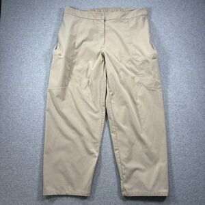 Lululemon‎ Ventlight Cargo Mid Rise Crop 26" Pants Beige Athleisure W6BKFS Sz 12